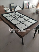 2024 New Arrival Modern 60x90 cm Decor Rectangle Metal Frame Glass Window Wall Mirror