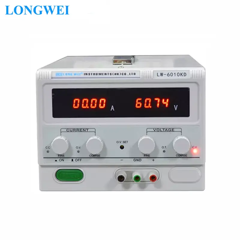 Источник питания постоянного тока Longwei LW6010KD, 60 В, 10 А, светодиодный дисплей, Регулируемый Настольный лабораторный источник питания постоянного тока, Регулируемый импульсный источник питания