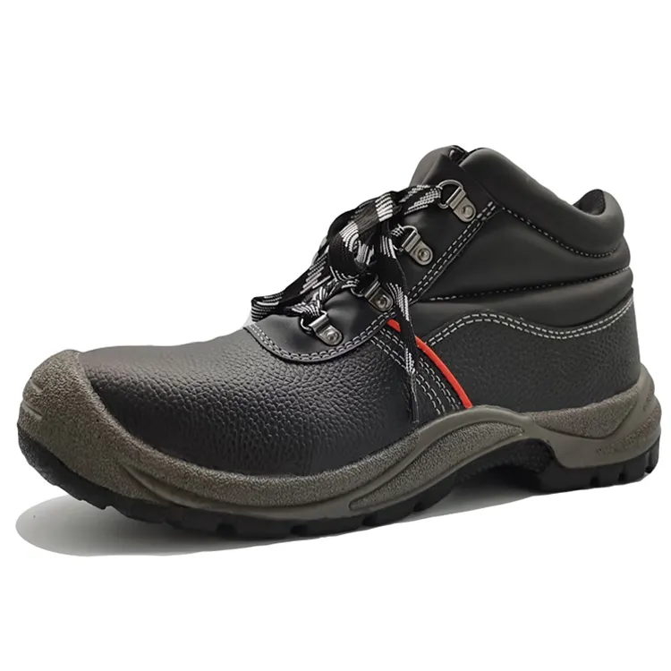CE SBP Steel Toe Steel Plate Mid Ankle Man Slip Resistant Leather Work Functional Safety Shoes