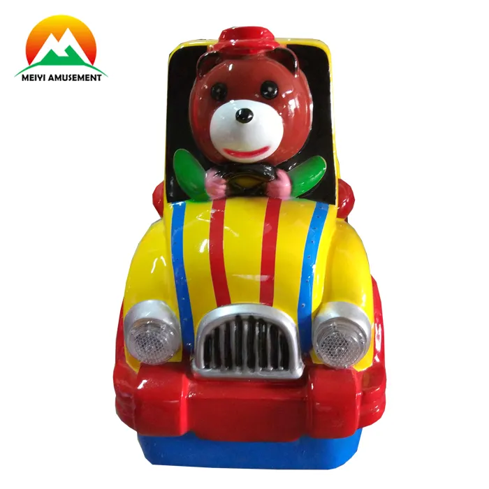 Manèges d'arcade sur voiture jeux à pièces petit ours voiture kiddie tours swing machine