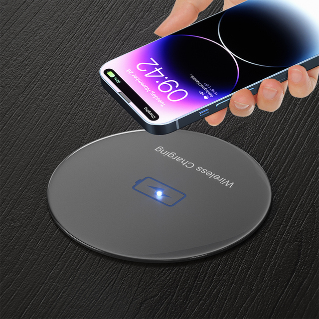 15W Invisible Built-in Furniture Hidden Wireless Charger Under Desktop Office Table Fast Charging Electric PC Fireproof Material