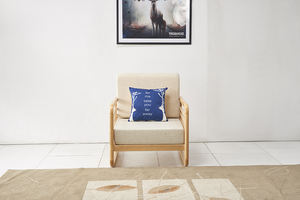 Set di Divani in Legno Imbottiti con Seduta in Tessuto a Forma di U, 3 Pezzi, Arredamento Moderno e Durevole per la Casa - Product Image 5