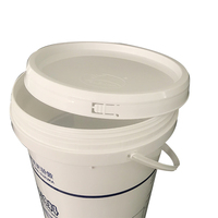 Seau de peinture industriel 4L-1 PP de qualité alimentaire, imprimé sur mesure pour le revêtement au latex et l'emballage de la mastic de construction