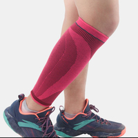 Couvre-jambes personnalisés en tissage 3D de couleur unie Sports de plein air Basketball Manchon de compression pour mollets larges Produit de sécurité pour le fitness