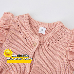 Pull-over en tricot de couleur unie <span class=keywords><strong>pour</strong></span> bébé fille, de haute qualité, écologique, personnalisé, automne, 100% coton, AUSTINBELLA 2140 - Product Image 4