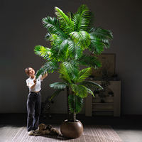 Grand palmier artificiel de 2,5 m, résistant aux UV, à double tronc, plante tropicale artificielle pour jardin et bord de piscine, vente en gros