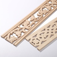 Moulure décorative sculptée en hêtre allemand de style européen, motif ajouré antique, pour bordure de plafond et mur de fond