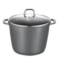 Marmite Casserole de Haute Qualité en Aluminium Moulé Sous Pression Antiadhésive Revêtue de Marbre, 32 CM de Diamètre, 22 CM de Hauteur