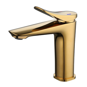 Robinet mitigeur monotrou en laiton chromé pour lavabo, à poser sur le comptoir, pour salle de bain, modèle BF2501241, couleur or, fabriqué à Kaiping, ajoute une touche de luxe. - Product Image 4