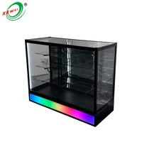 Vitrine en verre personnalisée KEWAY avec éclairage LED à eau courante