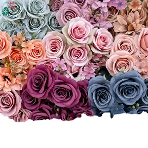 LFH 11-pronged 7-head round roses 9 bouquet of multi-layer mid-range home decoration window beautiful old interior lands