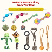 Jouets à mâcher pour chiens en gros, sûrs et non toxiques, avec corde et balle en peluche, pour les soins dentaires et la stimulation des chiots en période de dentition et contre l'ennui