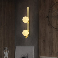 Applique murale LED en cuivre massif, style luxe léger, design post-moderne, pour salon, chambre, bureau, salle à manger, couloir