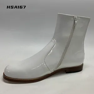 LXG,nice quality uniform side zipper design middle-cut dress shoes anti-slip rubber outsole fashion office shoes HSA167