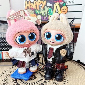 Lindo <span class=keywords><strong>Labrador</strong></span> 17CM Conjunto de Ropa de Muñeca Impermeable con Diseños Personalizados Hechos de Vinilo Ropa de Animales de Felpa - Product Image 3