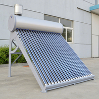 Chauffe-eau solaire domestique à haute pression à tubes passifs sous vide avec serpentin en cuivre à thermosiphon