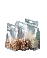 Sacs refermables transparents en PET de qualité alimentaire, réutilisables, avec fermeture éclair, thermoscellables, personnalisables avec logo OEM, impression en gravure, pour emballage de nourriture pour bébés et chips de pommes de terre.