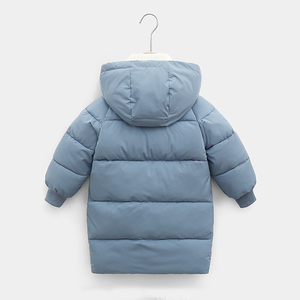 Vêtements chauds pour enfants, trench-coat pour filles et garçons, <span class=keywords><strong>doudoune</strong></span> <span class=keywords><strong>mi</strong></span>-<span class=keywords><strong>longue</strong></span>, solide, épaisse, à capuche, rembourrée, manteau d'hiver pour enfants - Product Image 3