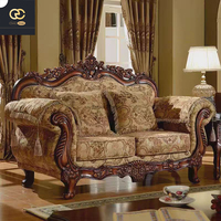 2025 Luxuriöses Europäisches Klassisches Design Geschnitztes Sofa Hochwertige Luxus-Wohnzimmer-Kombination Villa Gepolstert Neuer Stil Stoff