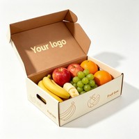 Groothandel draagbare golfkartonnen dozen voor fruitverpakkingen, op maat gemaakte dozen voor appels, mango's, bananen, verzenddozen