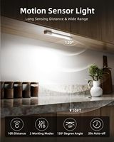 Lampu Sensor Gerak Dalam Ruangan Isi Ulang Tempel di Bawah Kabinet Lampu Nirkabel untuk Lemari, Lampu Meja untuk Lemari Pakaian