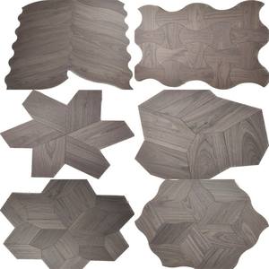 <span class=keywords><strong>Parquet</strong></span> en bois d'ingénierie de qualité supérieure certifié FSC - Chêne/Noyer noir Motif lotus Grade AA Sous-couche en eucalyptus + hêtre - Product Image 4