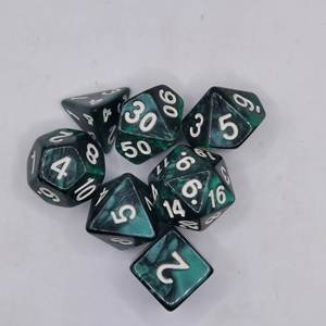 Juego de Dados de Plástico Acrílico para Juegos de Rol de Dungeons and Dragons, Juego de Dados Poliédricos Marmoleados de 7 Piezas, Dado D20 - Product Image 6