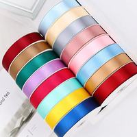 50 100 mètres par rouleau cadeau soie ruban de ponçage rouleau en gros couleur unie pas cher ruban de Satin 2.5cm 4cm pour emballage cadeau fleurs