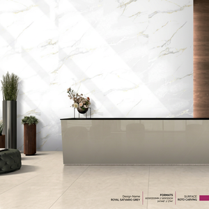 Azulejos de Porcelana Roto Blancos Tallados de 12x24 para Revestimiento de Paredes de Gran Formato, Diseño de Edificios Comerciales (S) - Product Image 1