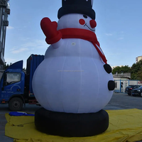 Décorations de Noël gonflables géantes pour l'extérieur : Bonhomme de neige et Père Noël en forme de dessin animé pour la cour et la publicité extérieure