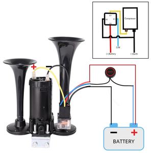 Corne à air FARBIN pour camion, corne de train pour voiture, corne de camion puissante avec compresseur, 12v, corne à air puissante, double trompette chromée - Product Image 6