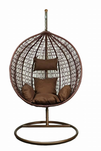 <span class=keywords><strong>Sedia</strong></span> a dondolo a forma di uovo di alta qualità resistente tessuto a mano in Rattan grande carico in metallo di lusso pieghevole <span class=keywords><strong>sedia</strong></span> da giardino per camera da letto - Product Image 2