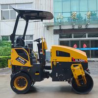 Compacteur vibrant d'asphalte combiné 3 et 4 tonnes avec tambour avant en acier et pneus arrière en caoutchouc certifié CE EPA