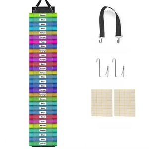 New 60 Grids Storage Organizer Hanging Door Bags <b>Vinyl</b> Storage Rack Large Capacity Craft Tools Buggy Bag - Product Image 2