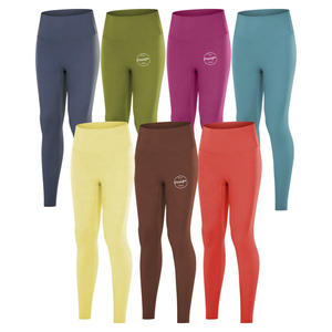 Vendita calda Lady Multi Colors Classic No Front Seam Yoga Pants <span class=keywords><strong>donna</strong></span> burroso Soft Running Gym Leggings <span class=keywords><strong>pantaloni</strong></span> da Yoga a vita alta <span class=keywords><strong>donna</strong></span> - Product Image 2