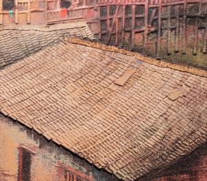 Zhangjiajie Tujia Ethnic Style Sandstone Painting Home Decor Ornament Featuring Scenery Artwork <strong>Canvas</strong> Frame <strong>Large</strong> Size Wall <strong>Art</strong> - Product Image 2