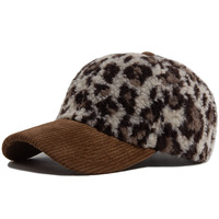 Casquette personnalisée rétro à imprimé léopard à 6 panneaux avec boucle en cuivre doré, unisexe, décontractée, pour toutes les saisons