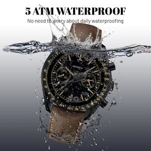 Reloj de Lujo Vintage para Hombre con Movimiento de Cuarzo Japonés O-3, Correa de Acero Inoxidable, Cristal de Zafiro, Esfera con Agujas, Resistente al Agua 5BAR - Product Image 4