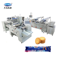Machine de fabrication de sandwich à crémage automatique de biscuits Skywin avec équipement d'emballage à bord