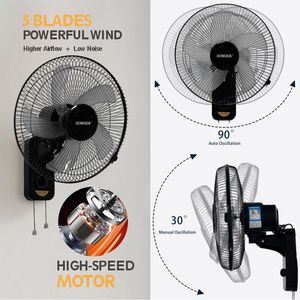 Nouveaux Ventilateurs Muraux Domestiques de 16 Pouces pour la Vente en Gros, Caractérisés par un Angle Réglable, une Large Couverture, Ventilateurs Muraux Mécaniques - Product Image 3
