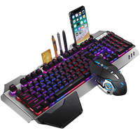 Clavier XINMENG personnalisé K680 LED RGB 104 touches Gamer clavier 2.4G clavier de jeu sans fil souris Combo