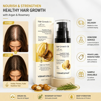 Huile de croissance des cheveux OEM à l'argan et au romarin, traitement naturel anti-chute pour le cuir chevelu, favorisant une pousse rapide des cheveux