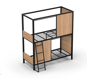 Lit superposé en métal pour dortoir d'auberge / <span class=keywords><strong>Lits</strong></span> <span class=keywords><strong>superposés</strong></span> d'occasion bon marché pour usage domestique à vendre, lit superposé à <span class=keywords><strong>3</strong></span> <span class=keywords><strong>niveaux</strong></span> pour auberges et hôtels - Product Image 4