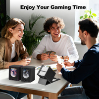Boîte de rangement portable en cuir PU pour cartes TCG JUZI, avec fenêtre de visualisation frontale pour le commandant, vente en gros