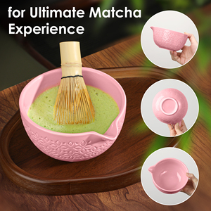 Premium Traditional Japanese-Style 4-Piece Matcha <b>Tea</b> <b>Set</b> Engraved Bowl Bamboo Hand Whisk Butterfly Pattern <b>Tea</b> <b>Sets</b> - Product Image 5