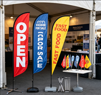 Drapeau de plage personnalisé avec logo promotionnel, bannière publicitaire extérieure en polyester et kit de mât de drapeau en fibre de verre