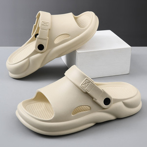 Men's And Women's EVA <b>Slippers</b> Thick Sole One Strap Sandals Summer Non Slip Breathable <b>Flip</b> <b>Flops</b> Size 36 To 45 - Product Image 1
