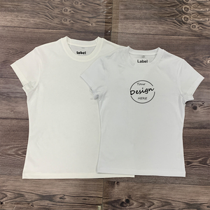 เสื้อยืดคอกลมสำหรับผู้หญิงเสื้อยืดคอกลมพิมพ์ลายหน้าจอทรงสลิมฟิตปักลายแบบเรียบสำหรับผู้หญิง - Product Image 3