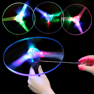 Soucoupe volante magique, jouets bon marché, plastique d'extérieur, tirer sur la ficelle, fil de maintien, lumière LED clignotante, soucoupe volante lumineuse, jouet <span class=keywords><strong>lumineux</strong></span> pour enfants - Product Image 4