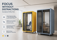 Cabine de bureau acoustique insonorisée pour 2 personnes |   Cabine de travail silencieuse portable |   Cabine téléphonique insonorisée pour la maison et le bureau
